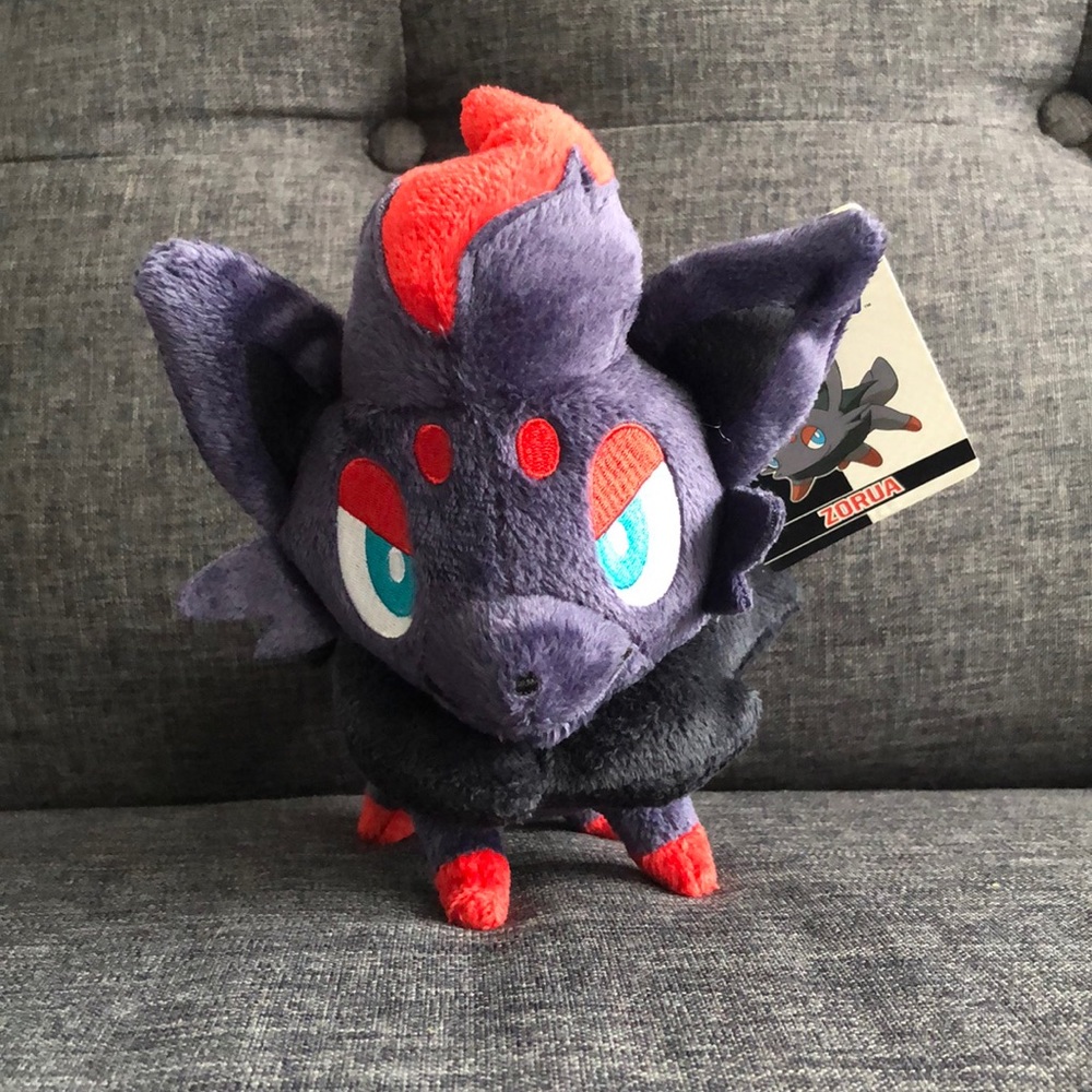 NWT - Rare Pokemon Zorua plush Jakks Pacific 2011 7” tall
